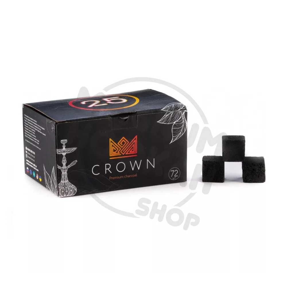 Уголь Crown/Краун 25 мм 72 шт 1 кг